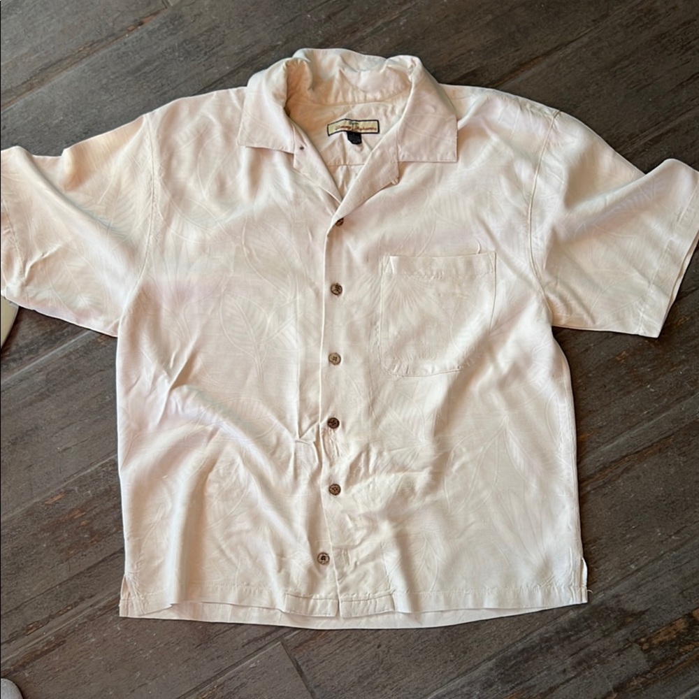 Tommy Bahama Cream Casual Button Down Shirt